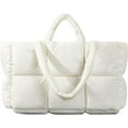thumbnail image 1 of Kukuzhu Puffer Tote Bag, Large Puffy Bags for Women Light Winter Down Cotton Padded Quilted Tote Bag Shoulder Handbag Purse, 1 of 6