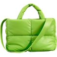 thumbnail image 1 of Kukuzhu Puffer Tote Bag, Puffy Bags for Women Light Winter Down Cotton Padded Quilted Tote Bag Shoulder Handbags Purse, 1 of 7