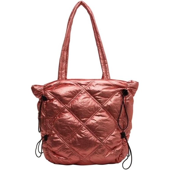 Kukuzhu Puffer Tote Bag, Soft Lightweight Trendy Quilted Tote Bag for Women Designer Cloud Pleated Shoulder Bag