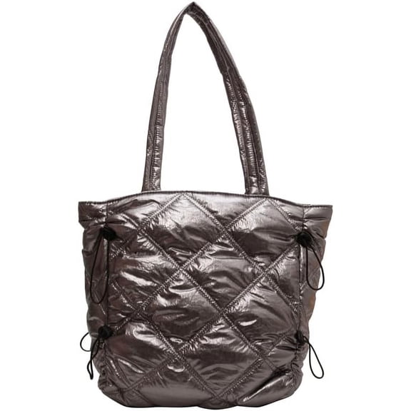 Kukuzhu Puffer Tote Bag, Soft Lightweight Trendy Quilted Tote Bag for Women Designer Cloud Pleated Shoulder Bag