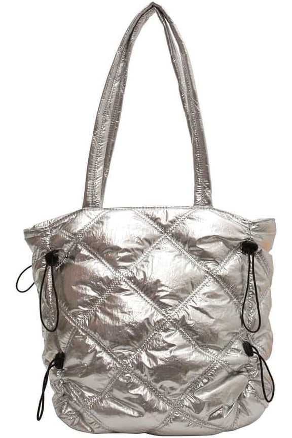 Puffer Tote Bag, Soft Lightweight Trendy Quilted Tote Bag for Women Designer Cloud Pleated Shoulder Bag
