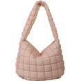 thumbnail image 1 of Kukuzhu Puffer Tote Bag Women Quilted Large Shoulder Bags Puffy Bubble Hobo Pleated Purse Nylon Padding Cloud Crossbody Bag 2023, 1 of 6