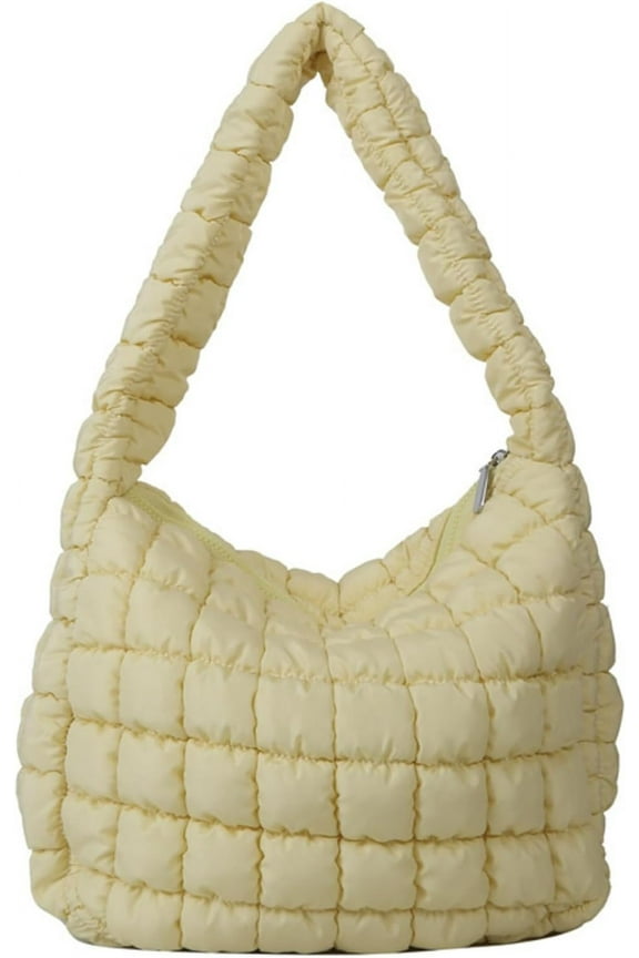Puffer Tote Bag Women Quilted Large Shoulder Bags Puffy Bubble Hobo Pleated Purse Nylon Padding Cloud Crossbody Bag 2023