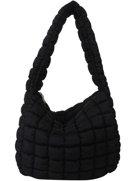 Puffer Tote Bag Women Quilted Large Shoulder Bags Puffy Bubble Hobo Pleated Purse Nylon Padding Cloud Crossbody Bag 2023
