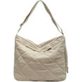 thumbnail image 1 of Kukuzhu Puffer Tote Bag Women Quilted Shoulder Crossbody Handbag Lattice Nylon Padded Hobo Cotton Puffy Purse Casual Satchel, 1 of 7