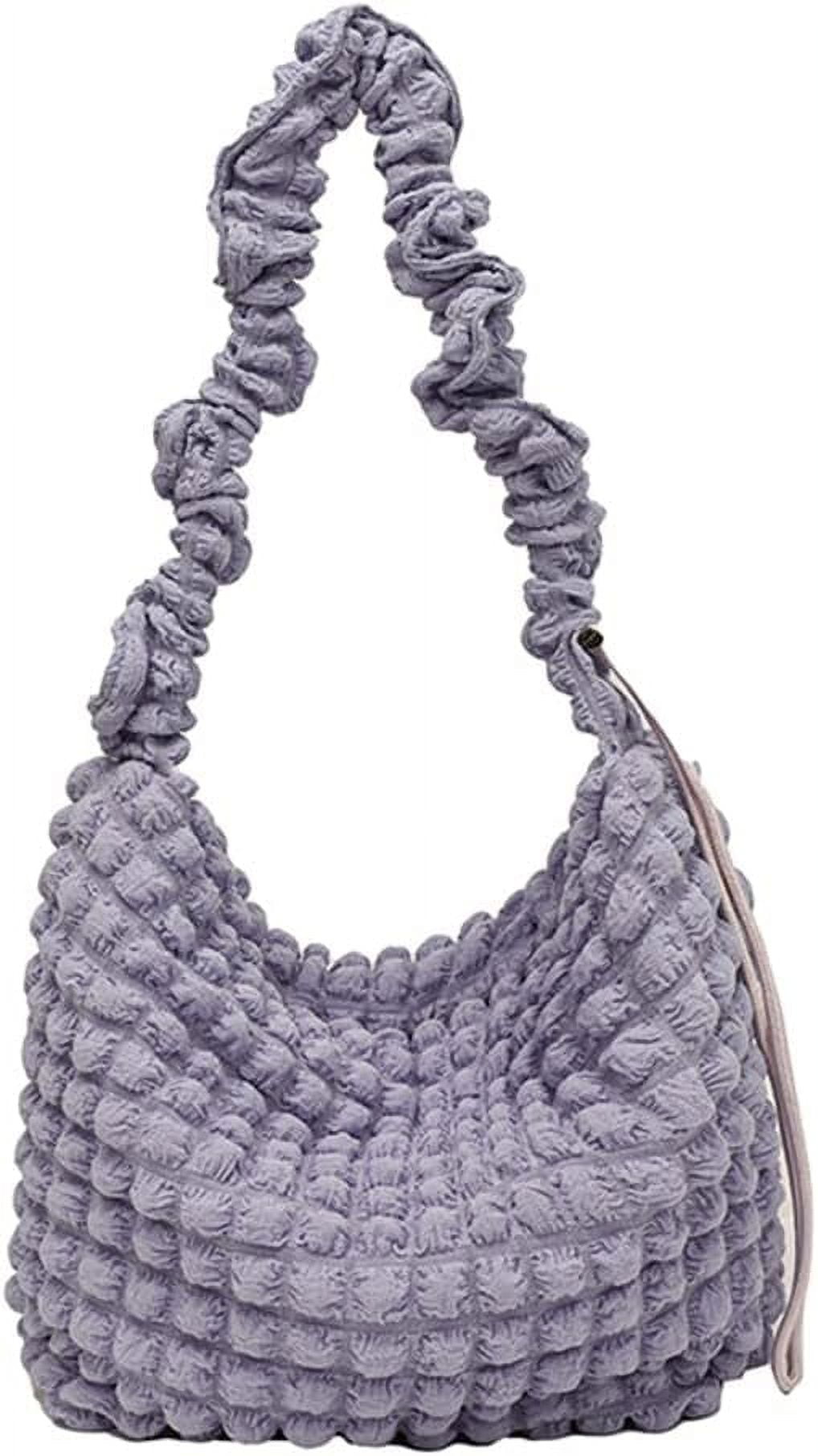 Puffer Shoulder Crossbody Bag - Quilted Bubble Tote, Soft Cloud Purse With Wide Strap, Large Capacity - View #13