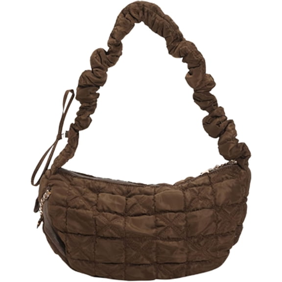 Kukuzhu Puffer Tote Bag for Women, Lightweight Quilted Tote Bag Puffer Purse Cloud Pleated Shoulder Bag Handbag