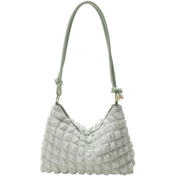 Kukuzhu Puffy Tote Bag for Women Fashion Quilted Hobo Handbag Nylon Padded Shoulder Bag Purse Top-Handle Satchels