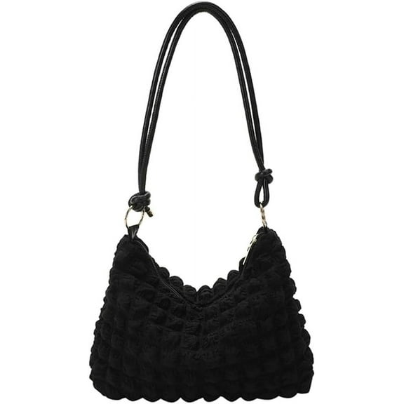 Kukuzhu Puffy Tote Bag for Women Fashion Quilted Hobo Handbag Nylon Padded Shoulder Bag Purse Top-Handle Satchels