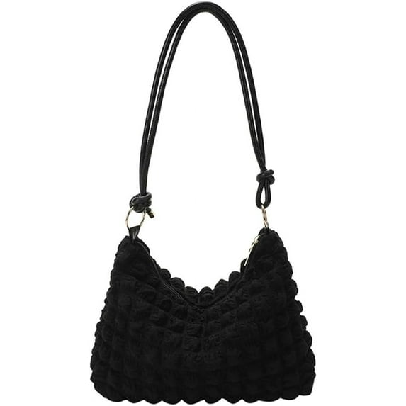 Kukuzhu Puffy Tote Bag for Women Fashion Quilted Hobo Handbag Nylon Padded Shoulder Bag Purse Top-Handle Satchels