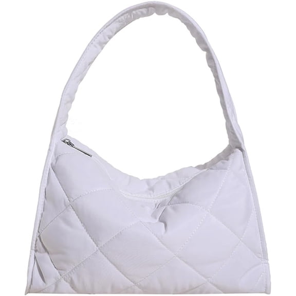 Kukuzhu Quilted Bag Puffer Tote Bag Puffy Purse for Women Nylon Quilted Hobo Handbag Lightweight Shoulder Bag Padding