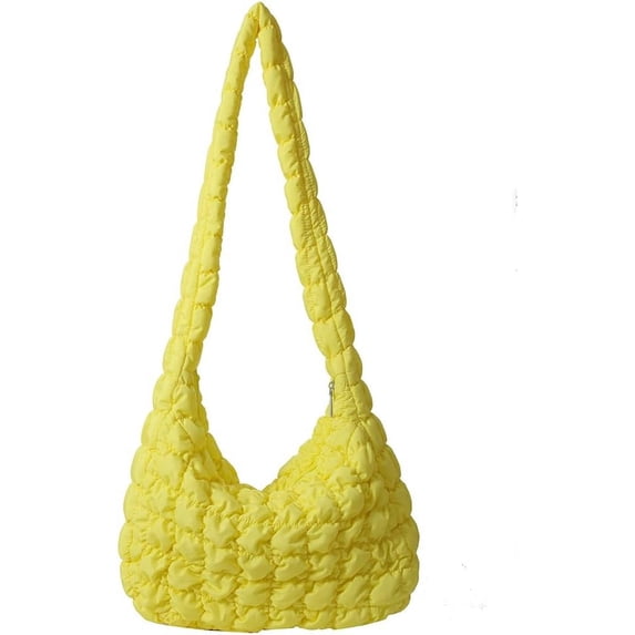 Kukuzhu Quilted Bag Puffer Tote Bag for Women Quilted Hobo Bag Puffy Bag Lightweight Quilted Padding Shoulder Bag
