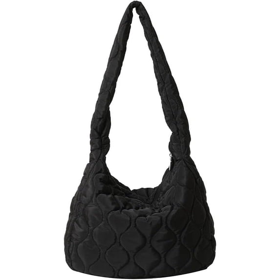 Kukuzhu Quilted Bag for Women Puffer Tote Bag Quilted Shoulder Bag Puffy Hobo Bag Lightweight Quilted Padding Tote