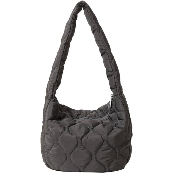 Kukuzhu Quilted Bag for Women Puffer Tote Bag Quilted Shoulder Bag Puffy Hobo Bag Lightweight Quilted Padding Tote
