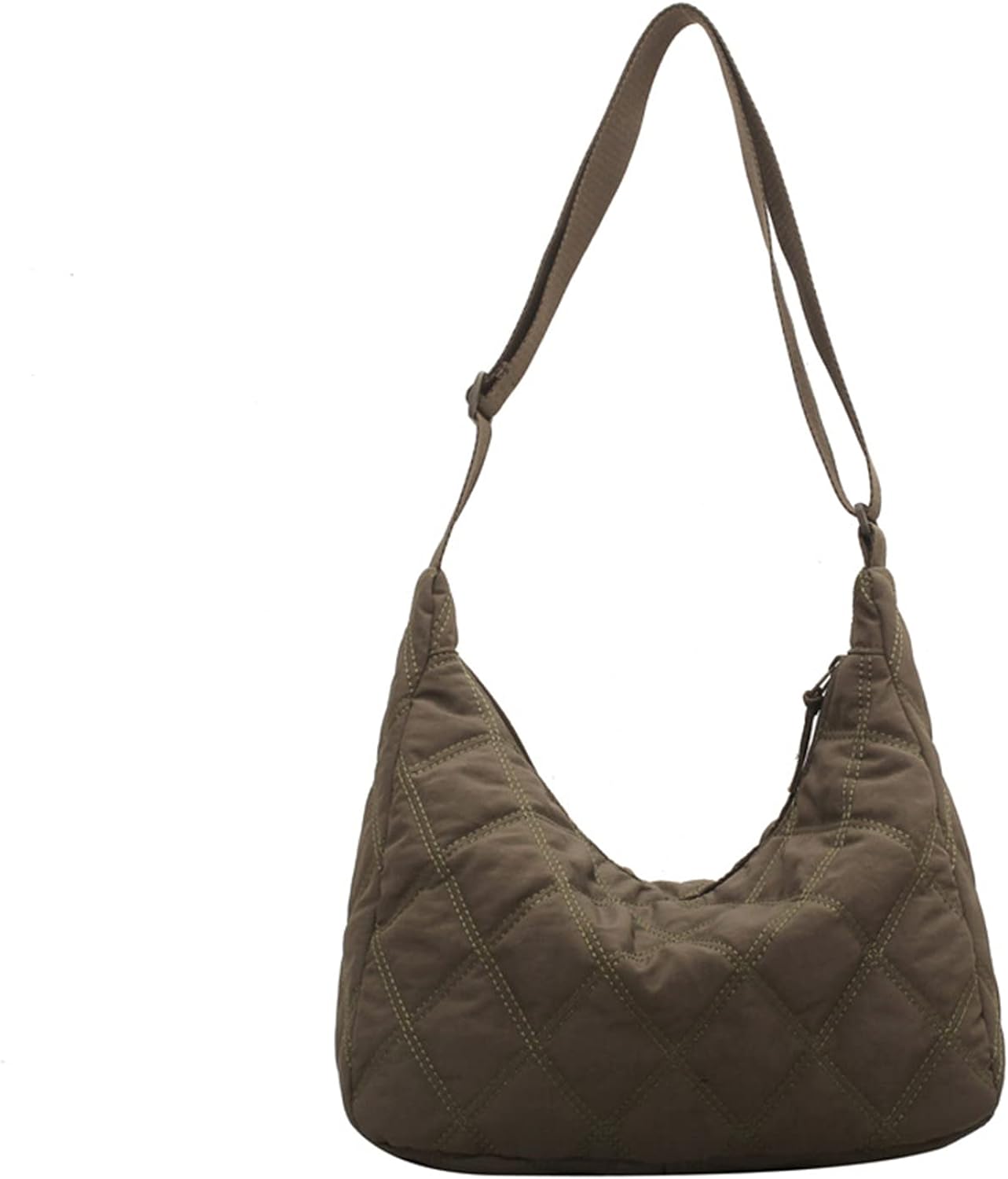 Women's Quilted Puffer Shoulder Bag - Lightweight Crossbody Hobo Bag (Y2K Trendy) - View #2