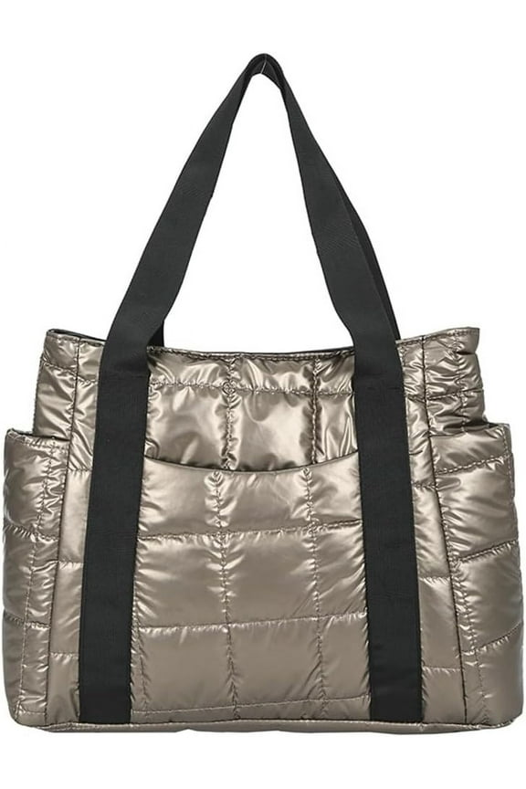 Quilted Hobo Bag Nylon Shoulder Crossbody Bag Padding Down Cotton Handbag Purse Soft Fluffy Large Totes Top Handle Bag