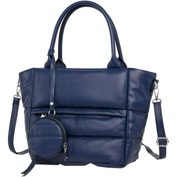Kukuzhu Quilted Hobo Women's Padding Down Cotton Shoulder Crossbody Bag Large Work Totes Handbag Leather Purse Satchels