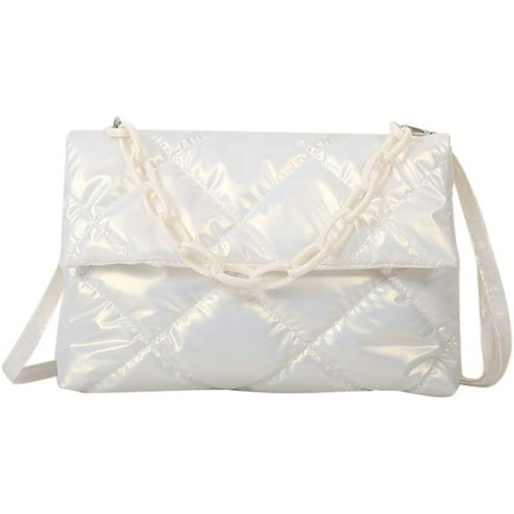 Kukuzhu Quilted Shoulder Bag Tote Bag Women Padding Cotton Down Hobo Bag Small Fashion Bags