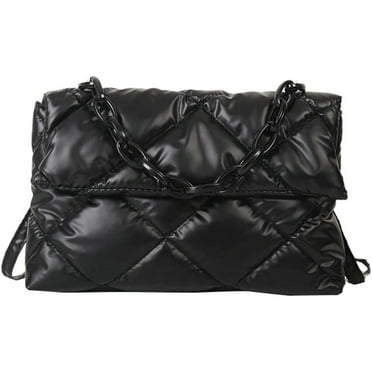 Kukuzhu Quilted Shoulder Bag Tote Bag Women Padding Cotton Down Hobo Bag Small Fashion Bags