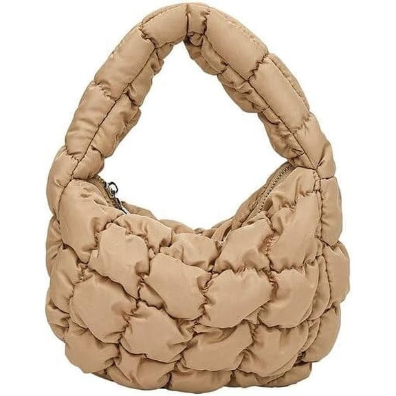Kukuzhu Quilted Shoulder Bags for Women Designer Pleated Cloud Bag Mini Famle Versatile Small Handbag Women's Cross Bag Tote