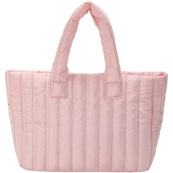 Kukuzhu Quilted Shoulder Tote Bag Women Padding Cotton Down Hobo Bag Large Casual Shopping Handbag Purse