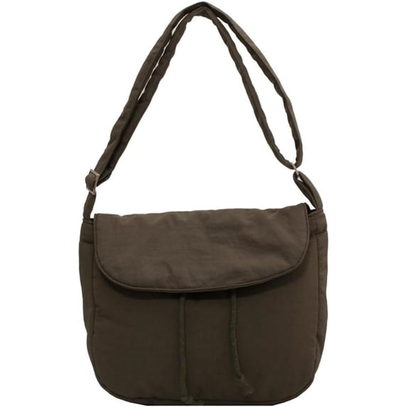 Kukuzhu Quilted Shoulder Tote Bag Women Padding Cotton Down Message Bag Casual Fashion Shoulder Bag Purse