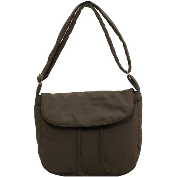 Kukuzhu Quilted Shoulder Tote Bag Women Padding Cotton Down Message Bag Casual Fashion Shoulder Bag Purse