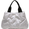 thumbnail image 1 of Kukuzhu Quilted Shoulder Tote Bag for Women Padding Down Cotton Hobo Bag Casual Large Handbag, 1 of 6