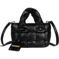 thumbnail image 1 of Kukuzhu Quilted Shoulder Tote Bag for Women Padding Down Cotton Hobo Bag Casual Woven Small Handbag, 1 of 6