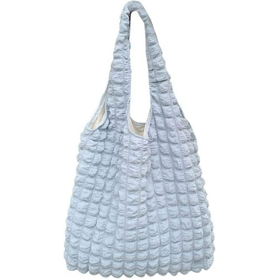 Kukuzhu Quilted Tote Bag Puffer Hobo Bag Bubble Tote Purse Cute Aesthetic Puffy Shoulder Bag Cloud Hobo Handbag