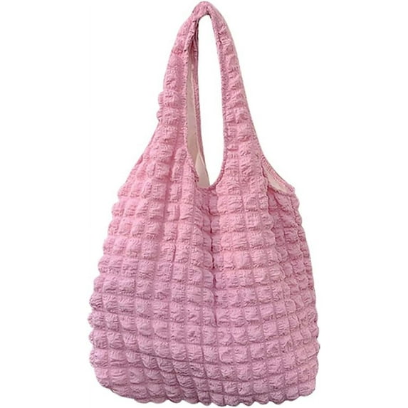 Kukuzhu Quilted Tote Bag Puffer Hobo Bag Bubble Tote Purse Cute Aesthetic Puffy Shoulder Bag Cloud Hobo Handbag