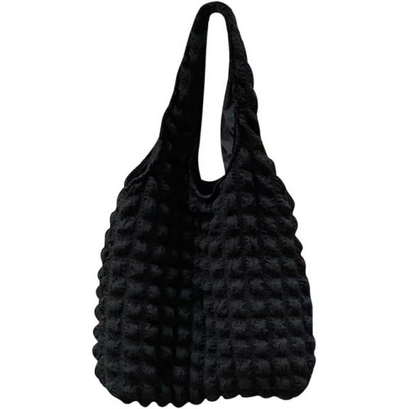 Kukuzhu Quilted Tote Bag Puffer Hobo Bag Bubble Tote Purse Cute Aesthetic Puffy Shoulder Bag Cloud Hobo Handbag