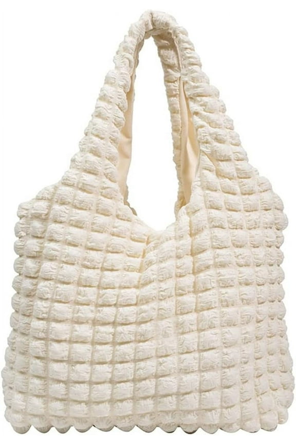 Quilted Tote Bag Puffer Hobo Bag Bubble Tote Purse Cute Aesthetic Puffy Shoulder Bag Cloud Hobo Handbag