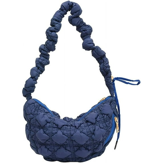 Kukuzhu Quilted Tote Bag for Women Fashion Hearted Puff Hobo Handbag Padded Shoulder Bag Purse Quilted adding Crossbody Bag