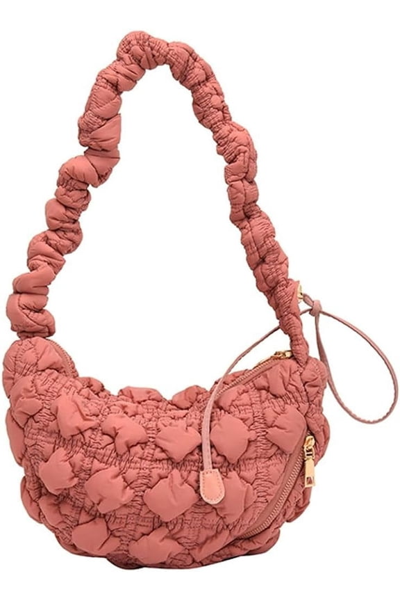 Quilted Tote Bag for Women Fashion Hearted Puff Hobo Handbag Padded Shoulder Bag Purse Quilted adding Crossbody Bag