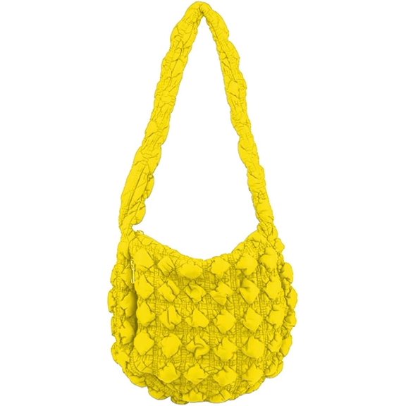 Kukuzhu Quilted Tote Bag for Women Large Puffer Bag Padding Shoulder Bag Messenger Quilted Bag Cloud Crossbody Hobo Bag