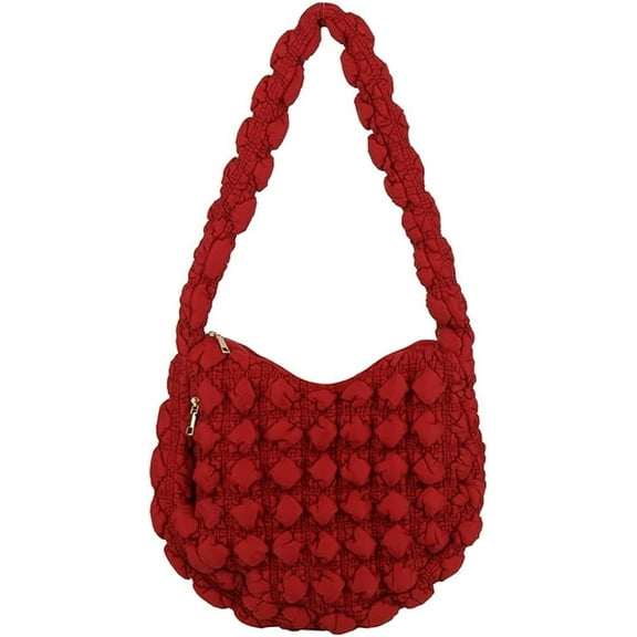 Kukuzhu Quilted Tote Bag for Women Large Puffer Bag Padding Shoulder Bag Messenger Quilted Bag Cloud Crossbody Hobo Bag
