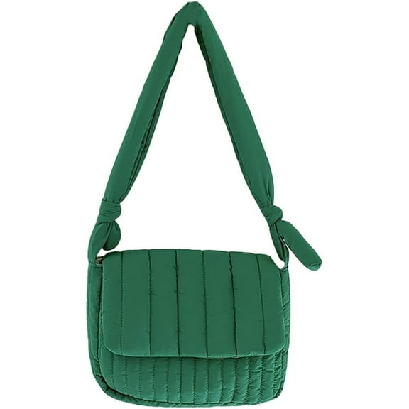 Kukuzhu Quilted Tote Bag for Women Padding Down Hobo Bag Fashion Large Shoulder Bag Message Bag