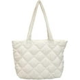 thumbnail image 1 of Kukuzhu Quilted Tote Bag for Women Puffer Shoulder Bag Puffy Padding Quilted Bag Trendy Lightweight Hobo Handbag, 1 of 6
