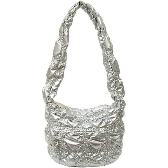 Kukuzhu Quilted Tote Bag for Women Small Puffer Bag Quilted Bag Lightweight Puffy Tote Bag Cloud Quilted Shoulder Bag