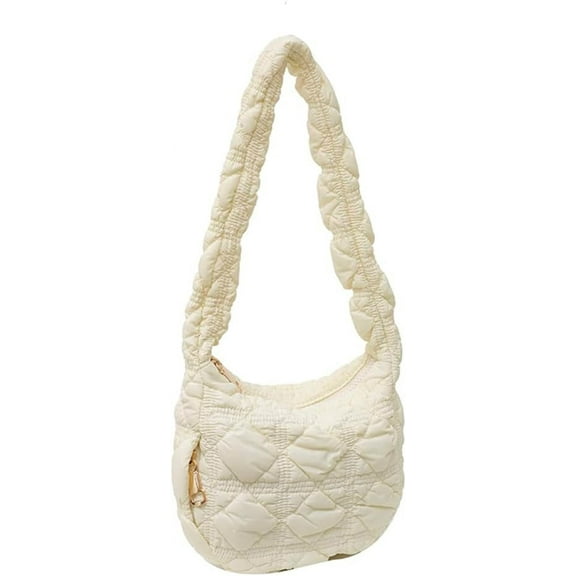 Kukuzhu Quilted Tote Bag for Women Small Puffer Bag Quilted Bag Lightweight Puffy Tote Bag Cloud Quilted Shoulder Bag