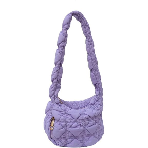 Kukuzhu Quilted Tote Bag for Women Small Puffer Bag Quilted Bag Lightweight Puffy Tote Bag Cloud Quilted Shoulder Bag