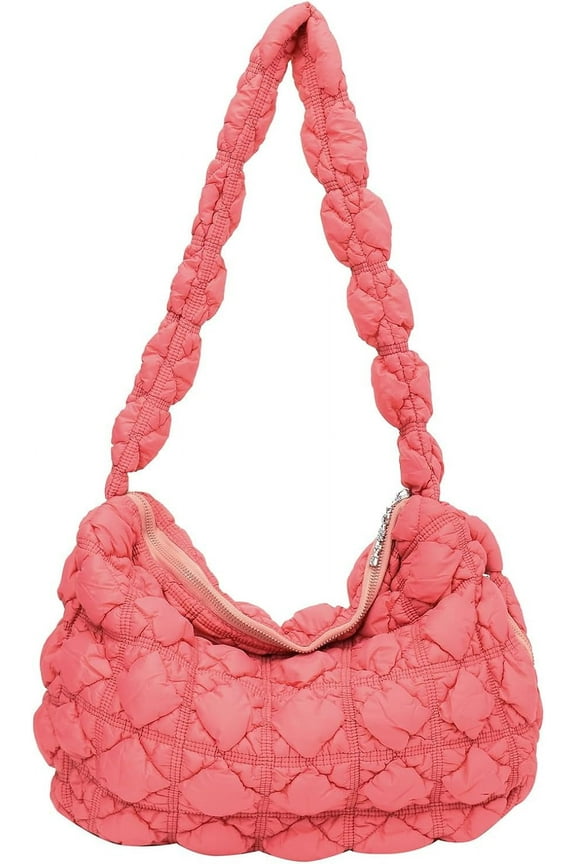 Quilted Tote Bag for Women, Soft Puffer Tote Bag Lightweight Designer Cloud Pleated Hobo Bags Crossbody