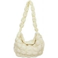 thumbnail image 1 of Kukuzhu Quilted Tote Bag for Women, Soft Puffer Tote Bag Lightweight Designer Cloud Pleated Hobo Bags Crossbody, 1 of 7