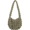 thumbnail image 1 of Kukuzhu Quilted Tote Bag for Women, Soft Puffer Tote Bag Lightweight Designer Cloud Pleated Hobo Bags with zippers, 1 of 7