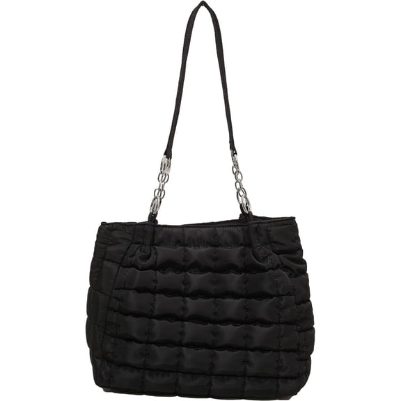 Kukuzhu Quilted Tote Bag for Women, Soft Puffer Tote Bag Lightweight Designer Pleated Shoulder Bag Purse Handbags