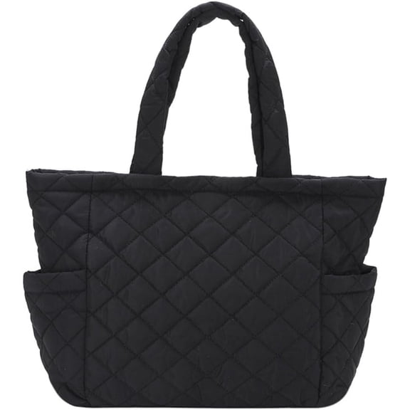 Kukuzhu Quilted Tote Bag for Women Trendy Purses Puffer Tote Bag Women Aesthetic Tote Bag Puffy Bag Quilted Bag