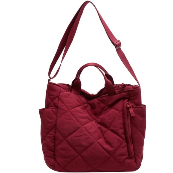 Kukuzhu Quilted Tote Bag for Women Trendy Purses Puffer Tote Bag Women Aesthetic Tote Bag Puffy Bag Quilted Bag