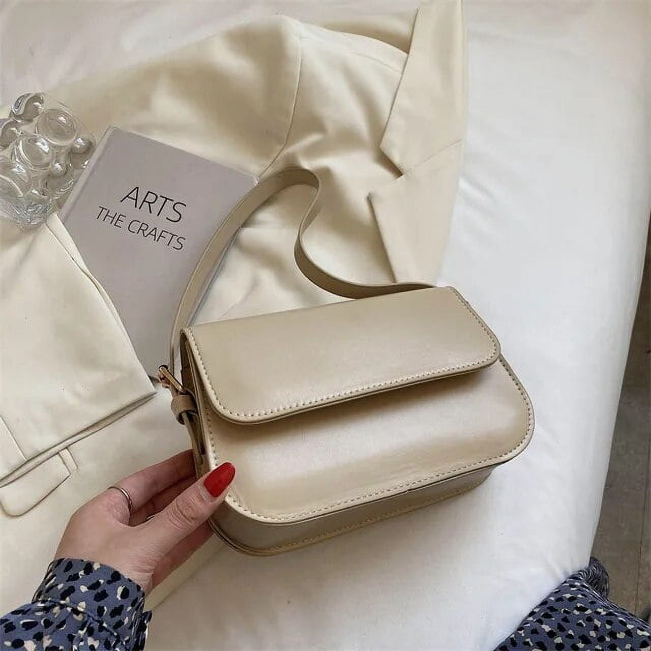 Solid Color Shoulder Bag
