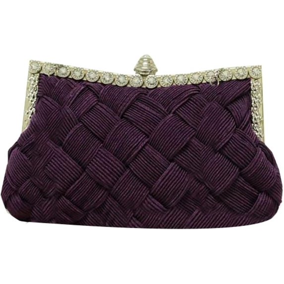 Kukuzhu Rhinestone Bridal Evening Bags Women Chic Wedding Party Evening Clutch Purse Handbag